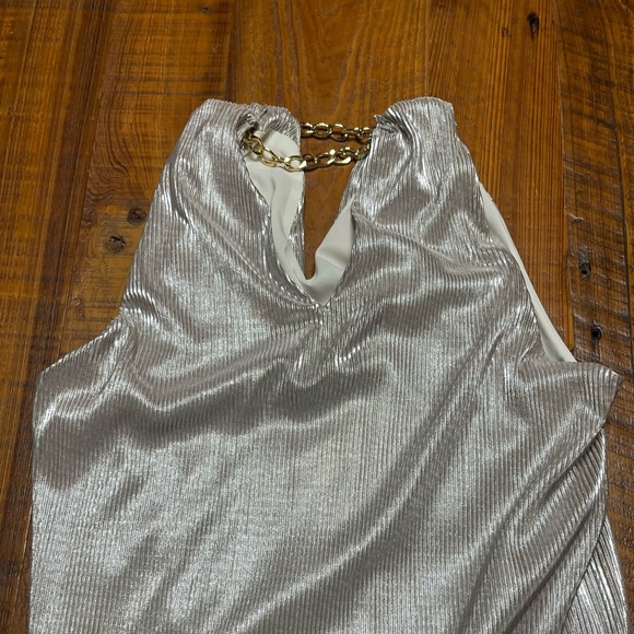 Babaton Aritzia Avalon Silver Dress Size Small - Picture 8 of 17